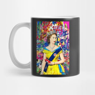 Queen Elizabeth II Art Graffiti Style Mug